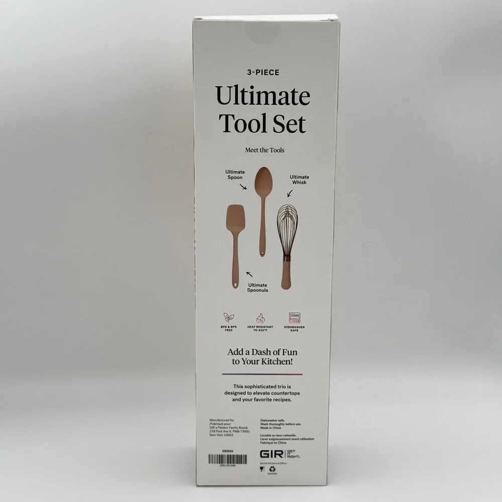 GIR Utensil Holder and 3-Piece‎ Ultimate Tool Set Tan Silicone NEW